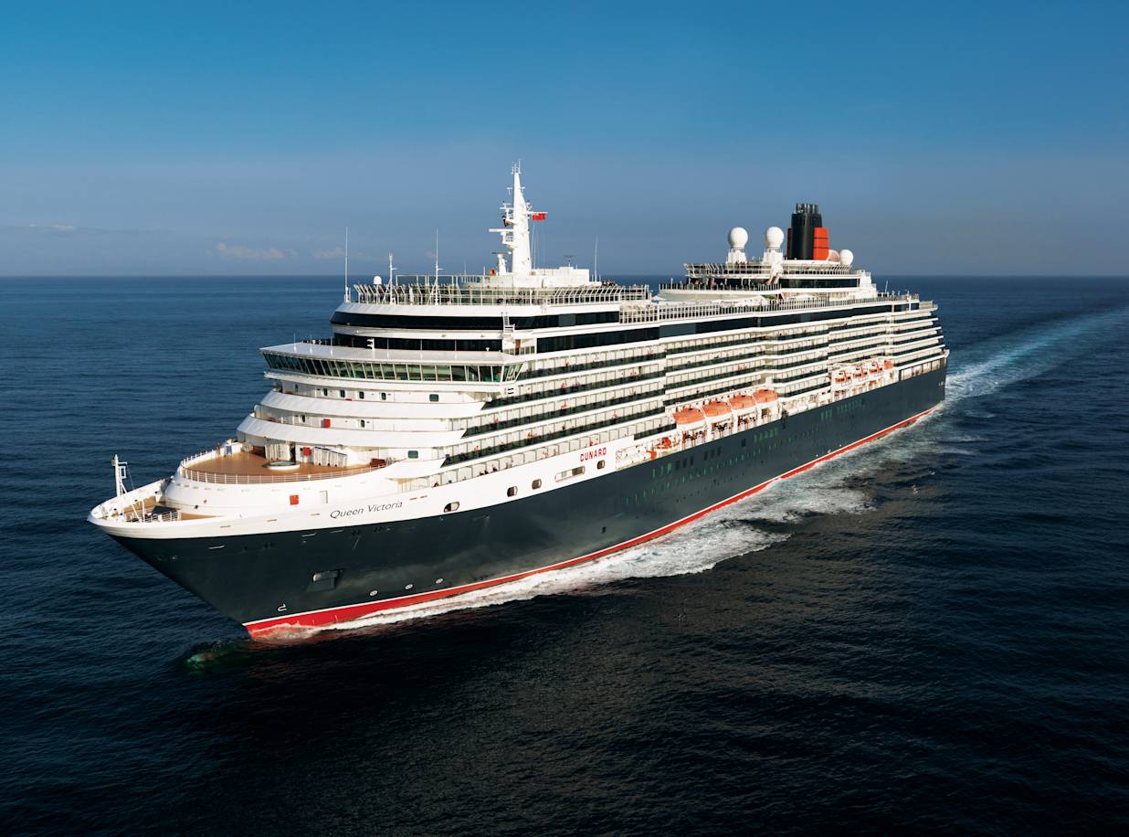 Queen Victoria sailing at sea
